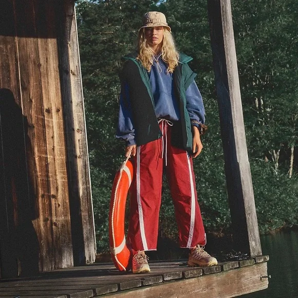 FP Movement by Free People Burgundy Track Pants - Picture 1 of 15